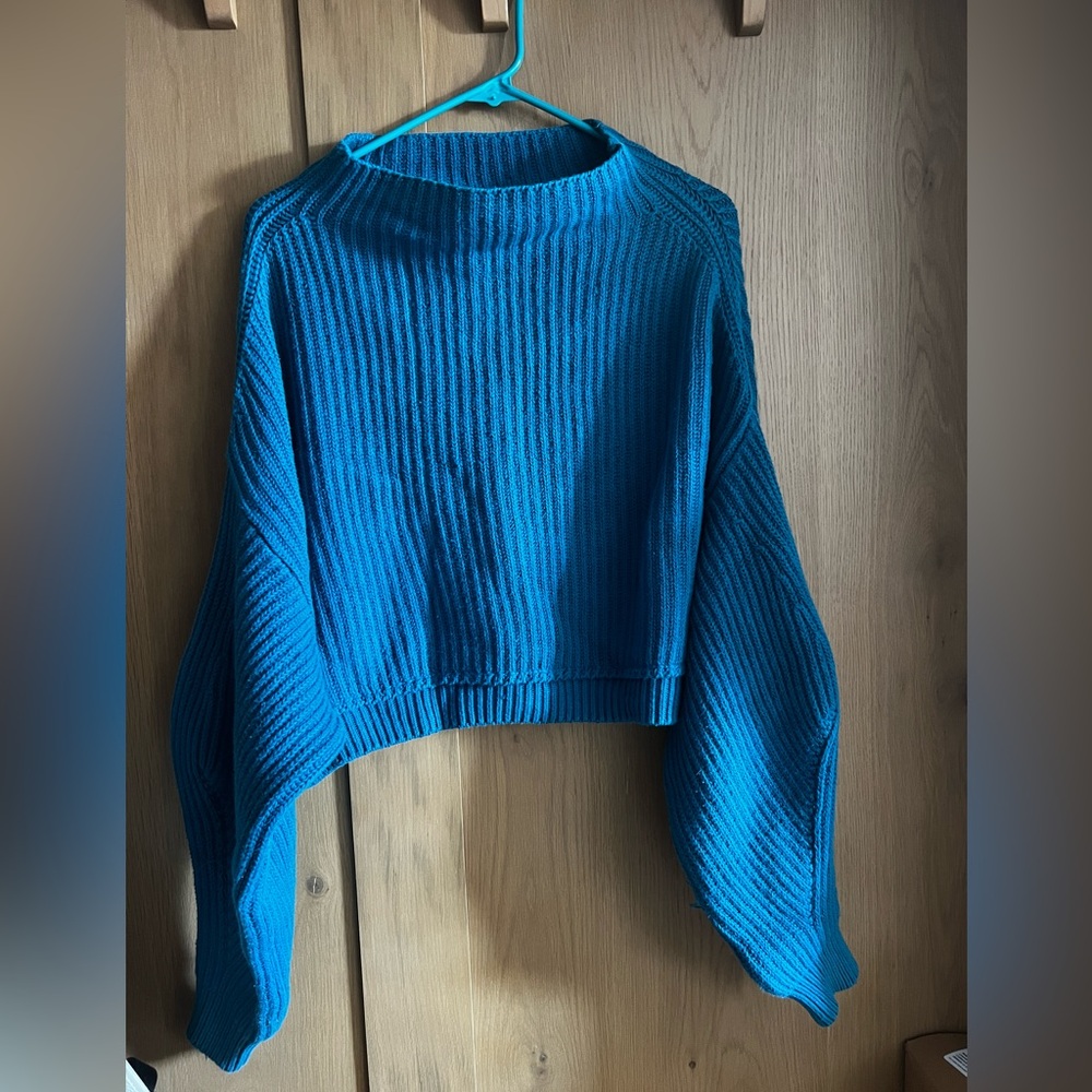 Free people mock neck crop sweater